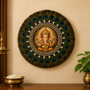 Ganesha Peacock Wall Art