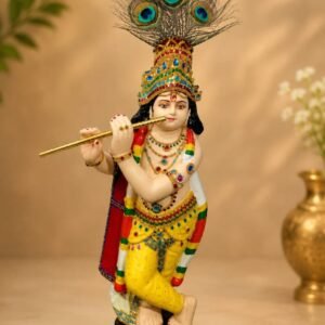 Bansuri Krishna Statue (Fibre)