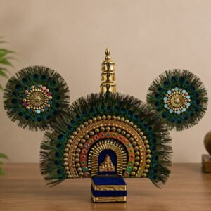 Krishna Trinity Peacock Shrine